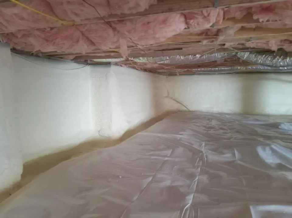 Crawl space encapsulation with closed-cell spray foam for Attic Insulation in Fox Point